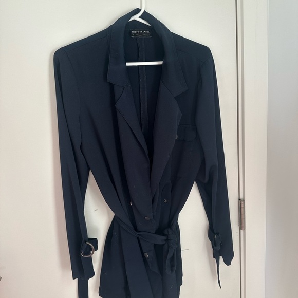 Navy blazer romper  with tie - Picture 2 of 3